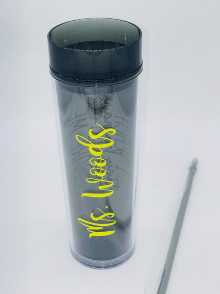 I Teach Tiny Humans You Can't Scare Me Teacher 16oz Skinny Tumbler, Teacher Appreciation Gift, Teachers, water bottle, tumbler with straw