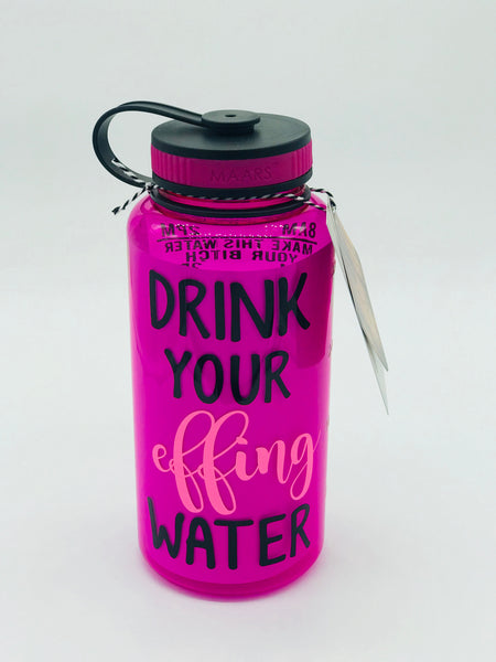 Drink Your Effing Water, Motivational Fitness Water Bottle, Otter Water Bottle, Water Tracker, Water Bottle Tracker
