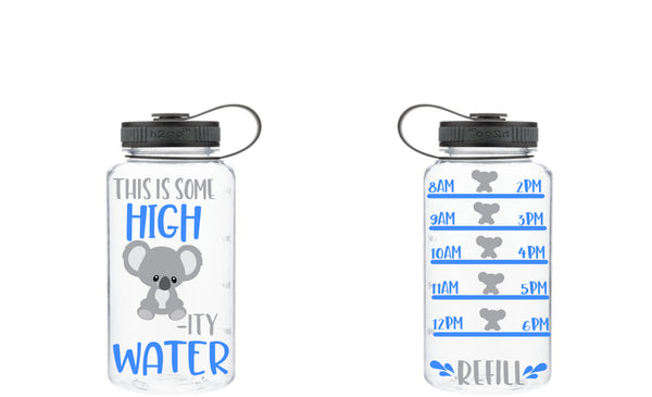 Koala Water Bottle, Water Bottle, Motivational Water Bottle, Fitness Water Tracker, This is some High Quality Water, Koala, Wide Mouth
