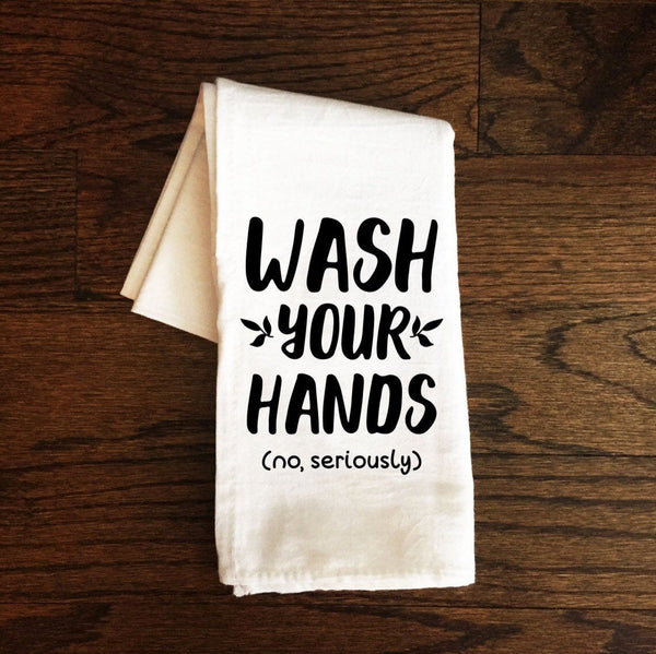 Bathroom Towel, Wash Your Hands No Seriously, Bath Towel, Bathroom Towel, Guest Bathroom, Bathroom Decor, Gift, Farmhouse