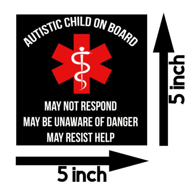 Digital Download Child With Autism SVG, Autism Awareness In Case Of Emergency, Car Decal SVG, Autism Warning Safety Sign Sticker - Foto 3