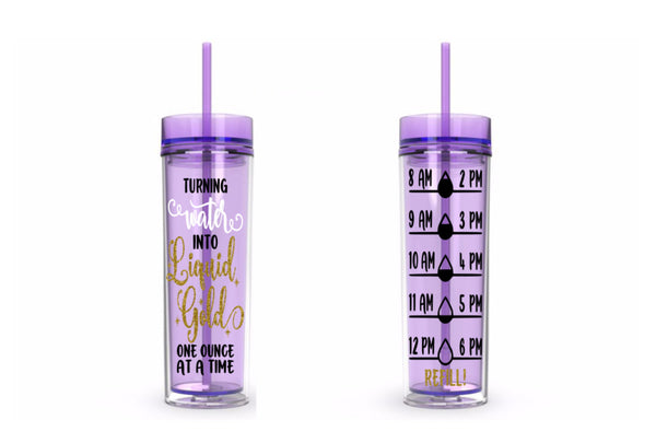 Turning Water into Liquid Gold Breastfeeding Water Tracker, Motivational, 16 oz, Water Reminder, milk, glitter, skinny tumbler, To go cup