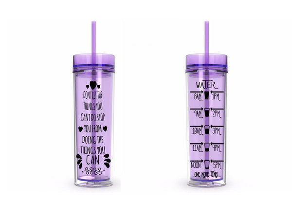 Motivational Water Tracker, Motivational, 16 oz, Water Reminder, motivational, skinny tumbler, To go cup