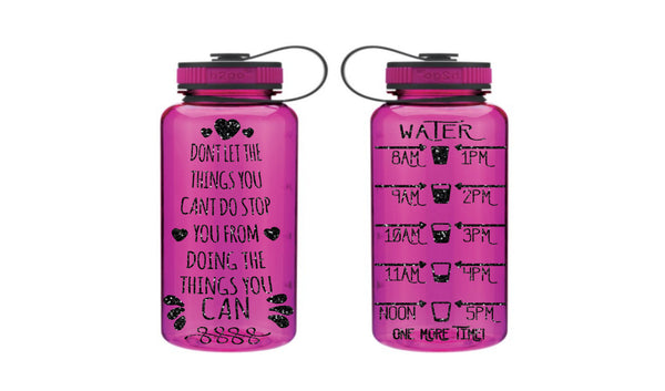 Motivational Water Bottle, Motivational Fitness Water Bottle, 34 oz Bottle, Water Tracker, Water Bottle Tracker