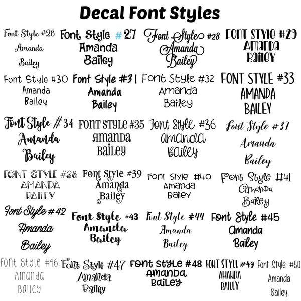 Custom Name Decals, Personalized Decal, Vinyl Name Decals, Name Decals for Tumbler, Wedding Decals, Custom Name Stickers, Decal for Computer