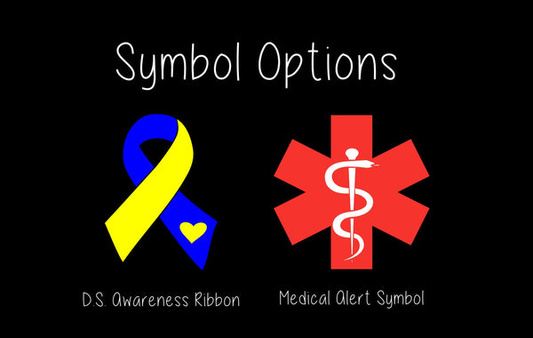 Down Syndrome Medical Alert Seatbelt Cover, non-verbal, autistic, autism, special needs, down syndrome, medical alert backpack strap cover