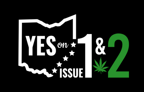 Ohio Yes on Issue 1 & 2 Marijuana Decal