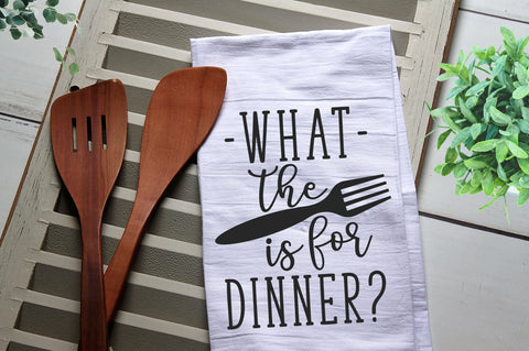 What the Fork is For Dinner Tea Towel, Kitchen Towel, Dinner, Fork, Cook, Bake, Funny, Personalized Kitchen Towel, Personalized Tea Towel