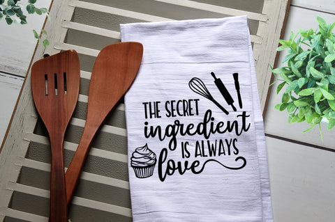 The Secret Ingredient is Always Love Tea Towel, Kitchen Towel, Cook, Bake, Funny, Personalized Kitchen Towel, Personalized Tea Towel