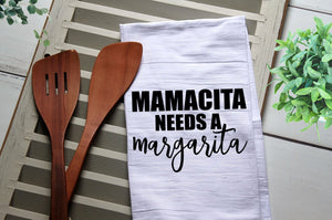 Mamacita Needs a Margarita Tea Towel, Kitchen Towel, Cook, Kitchen, Personalized Towel, Kitchen, Mamacita, Margarita
