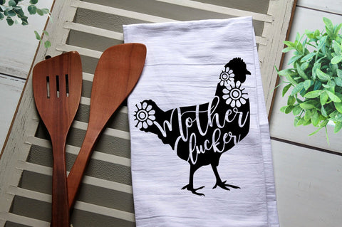 Mother Clucker Chicken Tea Towel, Kitchen Towel, Cook, Kitchen, Personalized Towel, Mother Clucker, Chicken