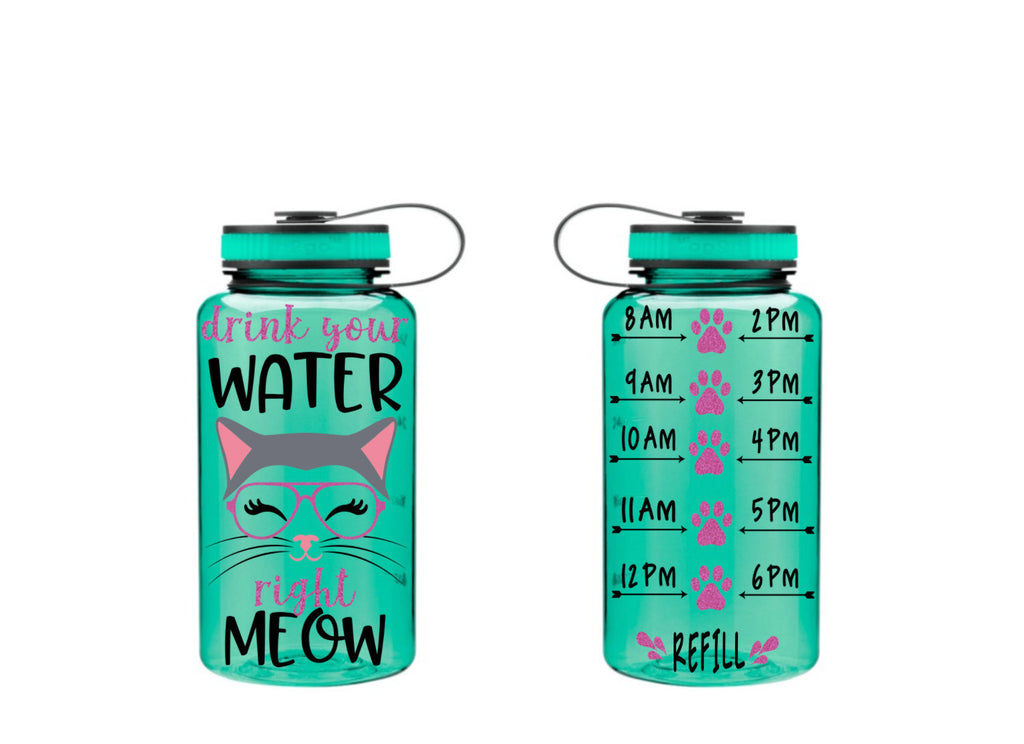 Water Bottle Tracker, Water Bottle Decal, FREE SHIPPING, Funny Gym