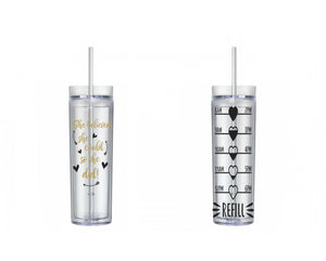 She Believed She Could Tumbler, Cat Water Bottle, Motivational, 16 oz, Water Reminder, skinny tumbler, To go cup, She Believed She Could