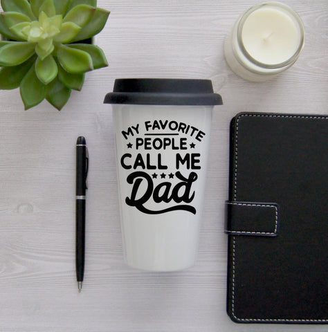 Dad Coffee Travel Mug, Coffee Travel Cup, Travel Coffee Cup, Gift for Mom, Gift for Dad, Father's Day Gift, Double Wall Travel Mug