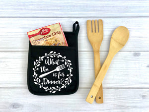 What the Fork is for Dinner Potholder, Kitchen, Personalized Pot Holder, funny potholder, baking, fork, what the fork, dinner