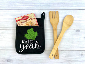 Kale Yeah Potholder, Potholder, Kitchen, funny potholder, kale, kale yeah, personalized pot holder, potholder, personalized, green