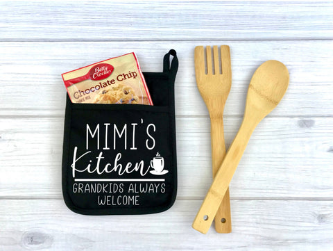Mimi's Kitchen Potholder, Potholder, Kitchen, Personalized Pot Holder, Mimi, Baking Gift, Gift for Cook, Gift for friend, grandkids welcome